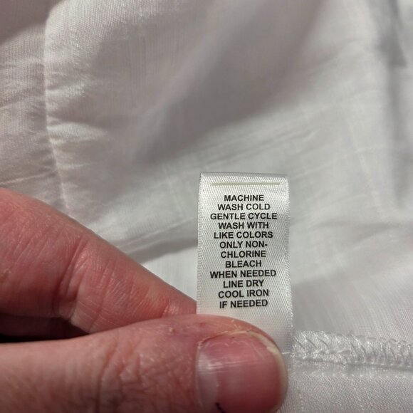 Cato 26/28 White Eyelet Square Neck Ruffle Flowy Balloon Sleeve Casual Blouse - Picture 11 of 11